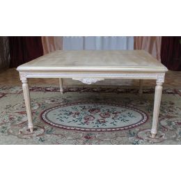 Table Basse Carre Style Louis XVI - 55 cm - Couleurs de bois sur Mesure